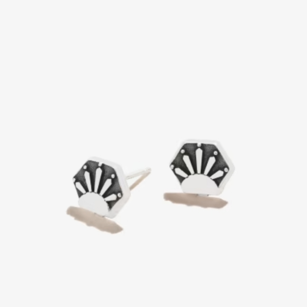 Alex and Ani Sun Stud Earrings - Rafaelian Silver | Wave Stud Earrings| NewWtag